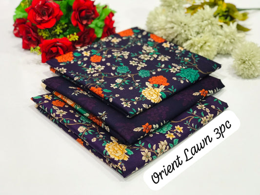 ORIENT LAWN 3PC DIGITAL PRINT LUXURY 90/70 WITH 100/100 VOIL DUPATTA