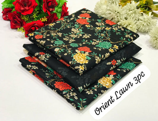 ORIENT LAWN 3PC DIGITAL PRINT LUXURY 90/70 WITH 100/100 VOIL DUPATTA