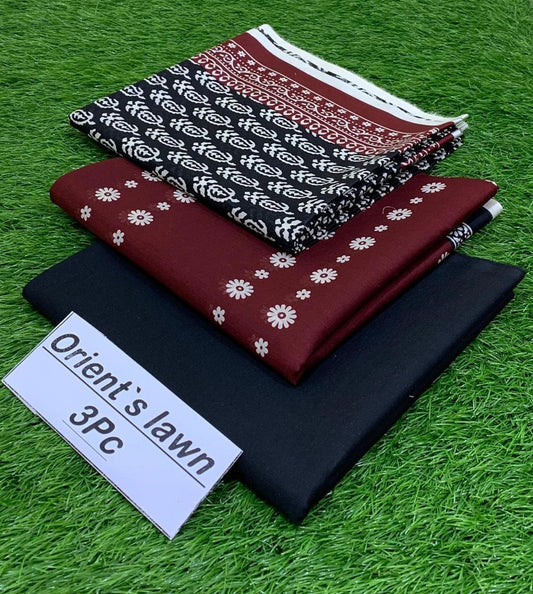 ORIENT LAWN 3PC DIGITAL PRINT LUXURY 90/70 WITH 100/100 VOIL DUPATTA