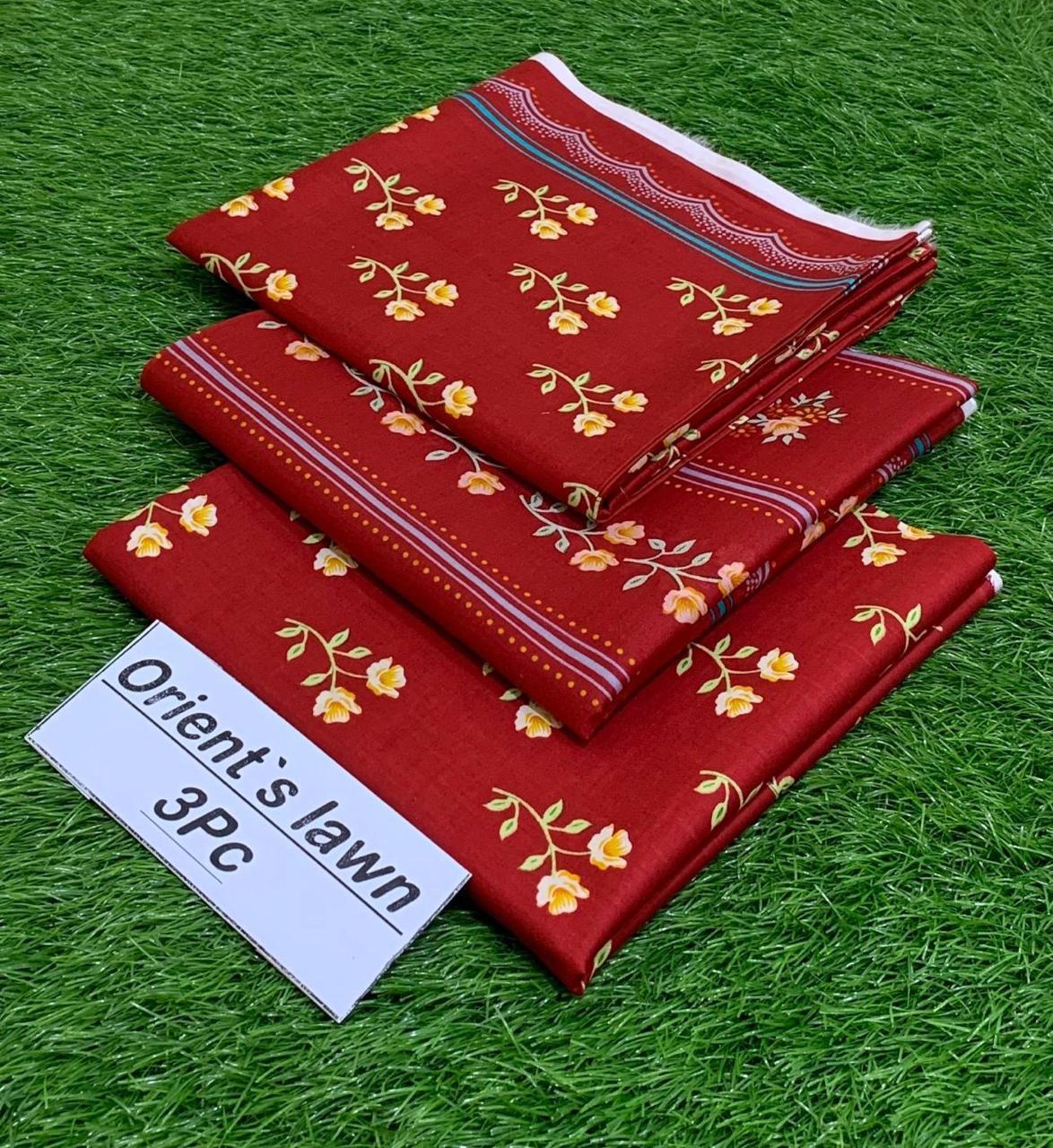 ORIENT LAWN 3PC DIGITAL PRINT LUXURY 90/70 WITH 100/100 VOIL DUPATTA