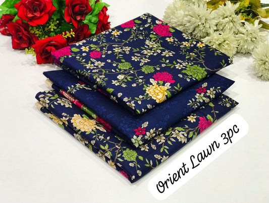 ORIENT LAWN 3PC DIGITAL PRINT LUXURY 90/70 WITH 100/100 VOIL DUPATTA