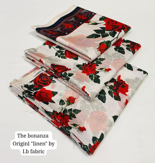 IB Bonanaza Digital Printed Linen 3PC