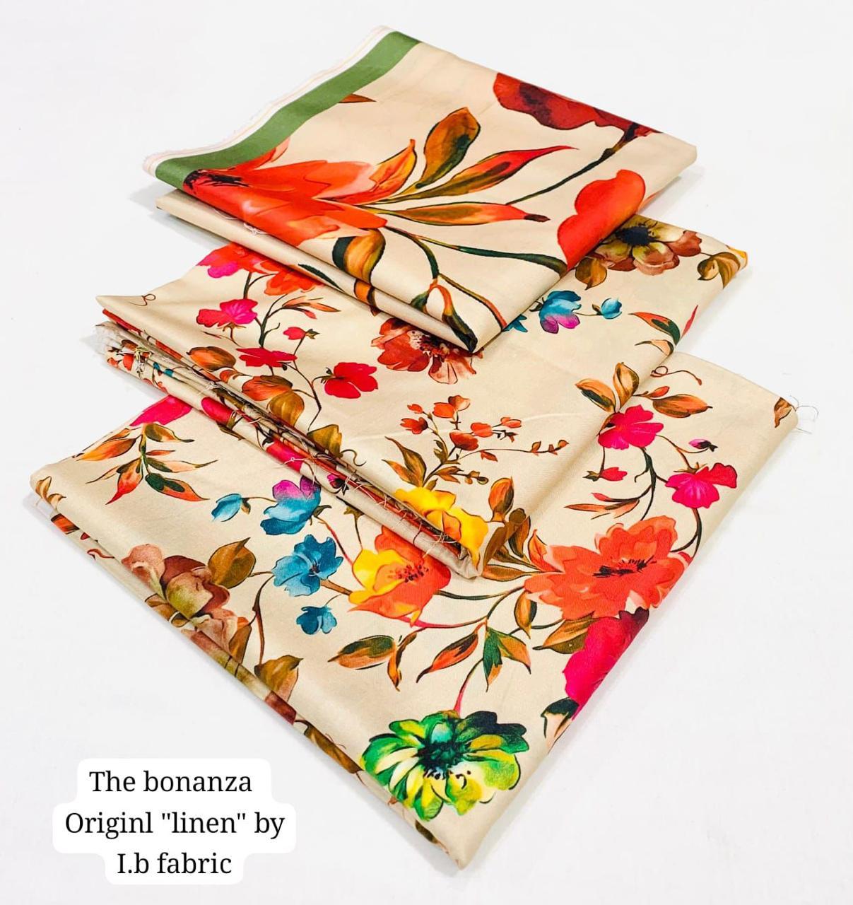 IB Bonanaza Digital Printed Linen 3PC