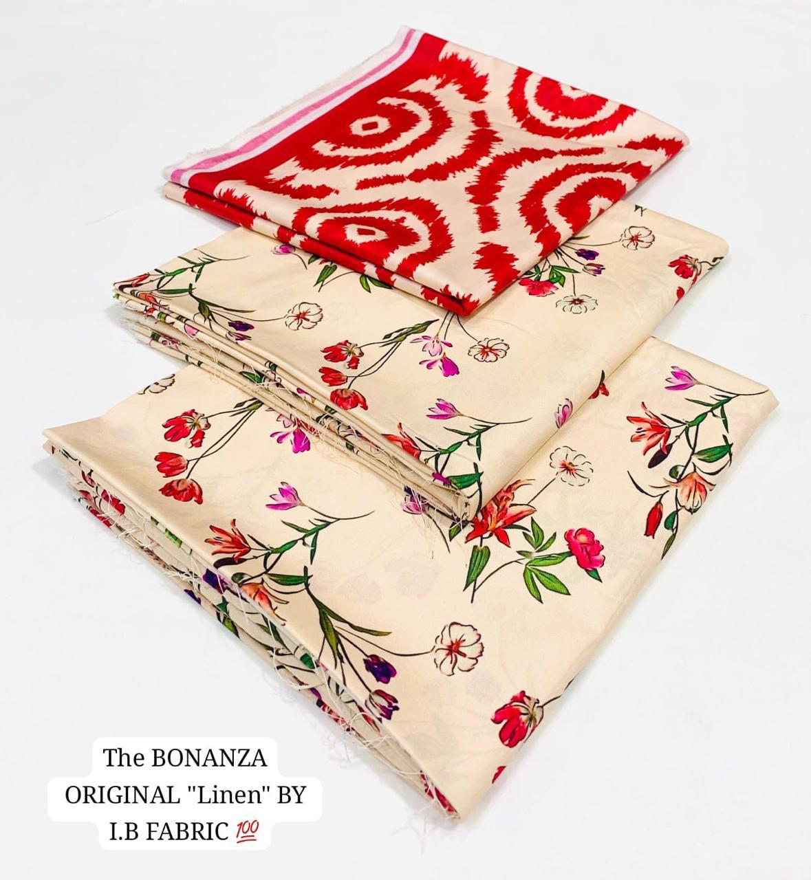 IB Bonanaza Digital Printed Linen 3PC