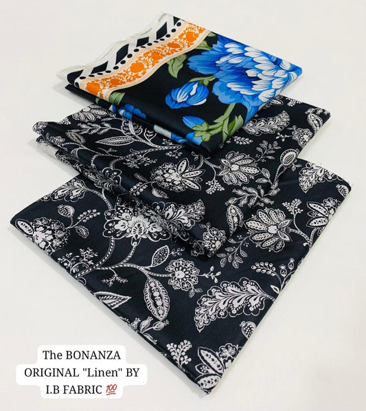 IB Bonanaza Digital Printed Linen 3PC