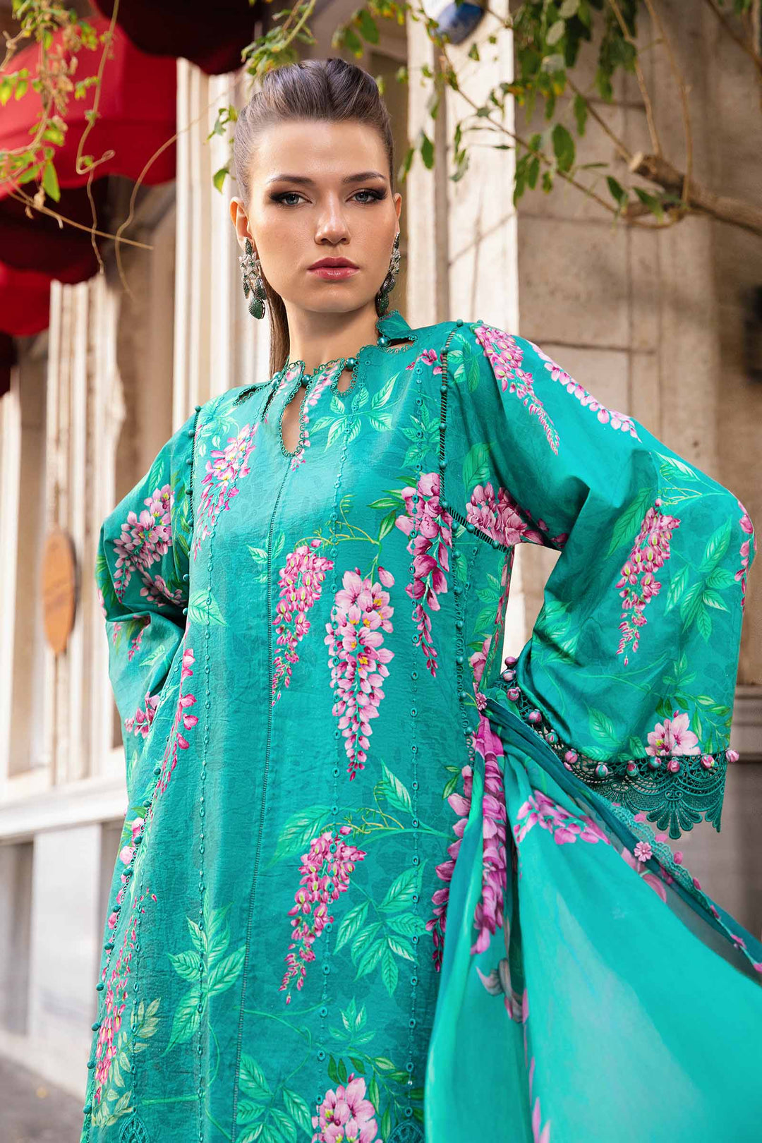 Maria B M Print Khaddar کھ ر Printed 3Pcs MPT-2301-A GREENHIT